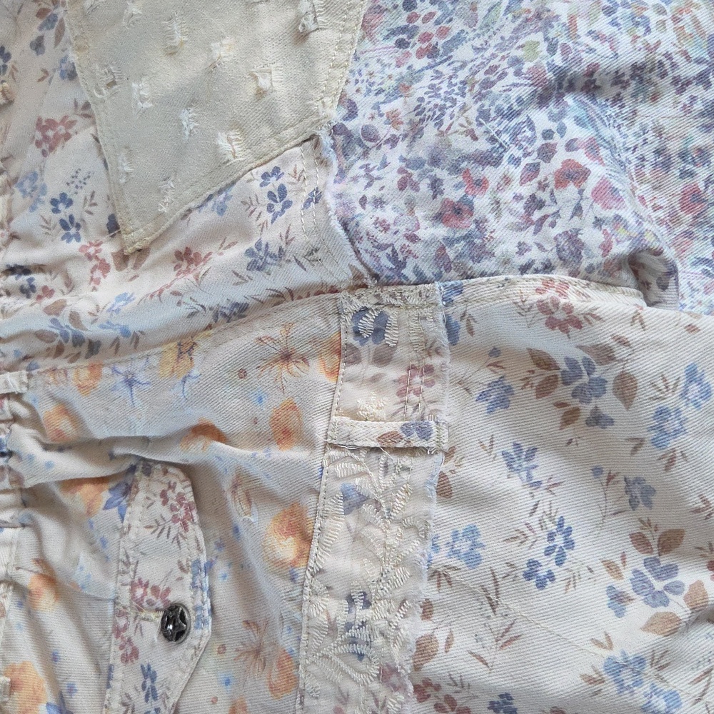 POL NEW DENIM PANTS FLORAL MULTI - Picture 7 of 7